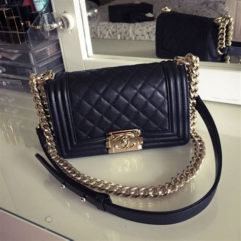 chanel le boy black with gold hardware|chanel bag review.